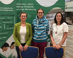 AGROLAB auf der 1. Inklusionsmesse in Landshut. v. l. n. r.: Mandy Erdmann, Christine Ludwig, Anke Wagner